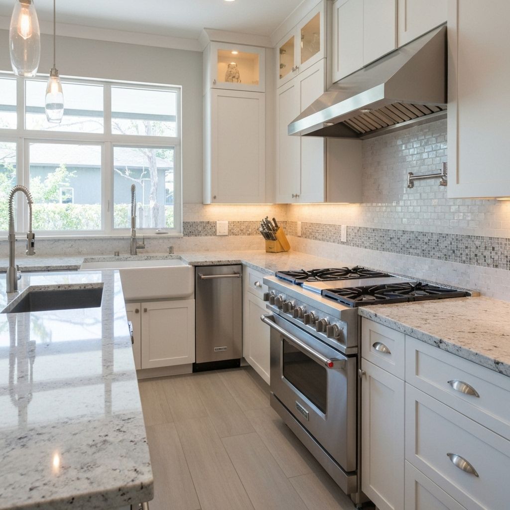 Cuisine en granit Kashmir White